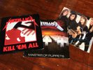 3 x vinyl records by METALLICA - Kill 'Em All, Master Of Puppets, Garage Days...