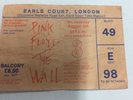 Pink Floyd  The Wall Ticket 1980  - 100% Original -  Earls Court - Ex Condition