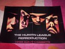HUMAN LEAGUE POSTER   REPRODUCTION. Orig 1979 UK promo  (76 X 51 cms).