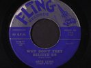 ARTIE LEWIS: Alone, All Alone / Why Don't They Believe Us 45 (tear ol) Oldies