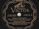 Rudy Vallee on 78 rpm Victor 22615: Fall in Love With Me/Wind in the Willows