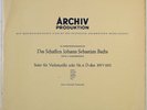 ENRICO MAINARDI BACH CELLO SOLO SUITE NO.6 ARCHIV ED.1 14061 APM NM