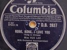 HUE LEE : ROSE, ROSE, I LOVE YOU / AN AUTUMN MELODY.Sung in CHINESE Col DB2837 -