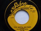 FIVE BLUE NOTES 45 You Gotta Go Baby/The Beat of Our Hearts SABRE doo wop C2727