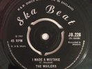 WAILERS - I MADE A MISTAKE / SOUL BROS - TRAIN TO SKA-VILLE - SKA BEAT ( SKA 7 )
