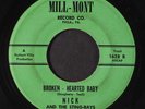 NICK & STING-RAYS: Broken Hearted Baby / You Are So Beautiful 45 (wild Teen Roc