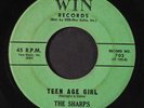 SHARPS: We Three / Teen Age Girl 45 (clean VG-) Vocal Groups