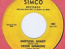 Vessie Simmons 45 Shiftless, Shady NOS 1973 Rare Killer Funk Rocker Simco 1002