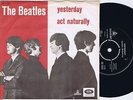 THE BEATLES Yesterday Danish 45PS 1965 Dark Red Sleeve
