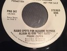 Zappa HOT RATS Radio Spots 45  PRO347 Oop VG++++