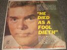 He Died As A Fool Dieth AA Allen RARE Gospel Tent Christian Sermon RED VINYL