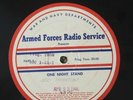 Armed Forces Radio Service 16” Record One Night Stand George Thaxton 1946 AFRS