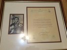 Authentic Elvis Presley autograph from his German tour framed