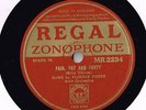FLORRIE FORDE RARE 78 - FAIR FAT AND FORTY - LET'S ALL BE A HAPPY FAMILY - EX-
