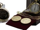 THE BEATLES Signed Gold Pocket Watch and Coin Luxury Gift Set in Case Autographs