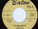 R&B Popcorn 45 JIMMY RICKS Bad Man Of Missouri BATON HEAR