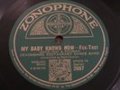 (BERT FIRMAN) DEVONSHIRE RESTAURANT DANCE BAND My Baby Knows How ZONONPHONE 78