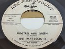 The Impressions: Minstrel & Queen / You've Come Home 45 Soul Vinyl Record ABC