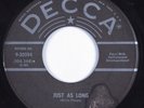 Rockabilly 45 RUDY HANSEN Just As Long DECCA HEAR