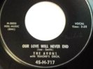 The Avons Doo Wop 45 Our Love Will Never End b/w I'm Sending S.O.S.