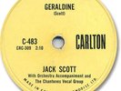 JACK SCOTT Rock'n Roll 78 RPM Record. Geraldine