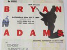 BRYAN ADAMS - Live Concert Ticket Stub, Wembley Stadium, UK 27-07-1996