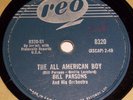 REO 8320 Bill Parsons The All American Boy / Rubber Dolly 78 RPM E+ E+ RARE