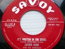 LUTHER BOND & his EMERALDS doowop VG++ SAVOY 45 IT'S WRITTEN IN THE STARS PJ108