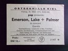 Ticket  Emerson, Lake + Palmer 1973 Kiel Ostseehalle Eintrittskarte