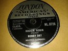 BOBBY DAY :ROCKIN' ROBIN  /  OVER AND OVER.  UK.78 rpm (1958)