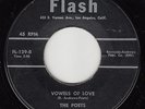 POETS - Flash 129 (black label, styrene) - Vowels of Love - 1958 DOO-WOP (orig)
