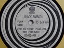 BLACK SABBATH - RADIO/ IN-STORE PROMO, VERTIGO SWIRL, 1970, VERY RARE UNIQUE