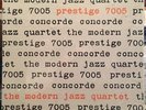 Modern Jazz Quartet - Concorde - Prestige LP 7005 MONO DG RVG Bergenfield
