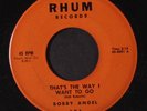 BOBBY ANGEL: Baby-o / That's The Way I Want To Go 45 (obscure, clean ) Oldies