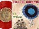 THE MARCELS BLUE MOON EP RED VINYL SWEDISH 45+PS 1961 ROCK ROLL ELVIS MAN CITY