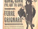 FERRE GRIGNARD--TOUGH PICTURE SLEEVE + 45--(RING,RING,I'VE GOT TO SING)--PS--PIC