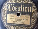 Vocalion 02894 TEXAS ALEXANDER w Willie Reed KATY CROSSING  Blues 78 rpm G+