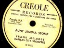 FRANK MELROSE KANSAS CITY STOMPERS Aunt Jemima Stomp   (kein Schellack ) X2895