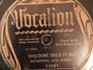 Vocalion 03081 MEMPHIS JUG BAND She Done Sold It Out 78rpm E 1934 Blues