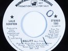 Funk Jazz 45 LALO SCHIFRIN Bullitt WARNER BROS VG+ promo HEAR