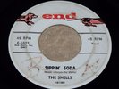 1958 THE SHELLS  Sippin' Soda/Pretty Little Girl  RARE DOO-WOP 45 on end E-1022
