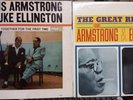 LOUIS ARMSTRONG&DUKE ELLINGTON 2LPS 1ST TIME&REUNION ROULETTE  BOTH NM ORIG ED.