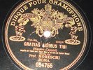PROF. MORESCHI (THE LAST CASTRATO) Gratias Agimus Tibi DISQUE GRAMOPHONE 78 RPM