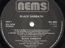 Black Sabbath - slef-titled first album 1976 UK Nems LP NEL6002
