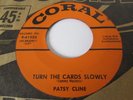 PATSY CLINE RARE COUNTRY ROCKABILLY 45 ON CORAL LBL HIDIN' OUT / TURN THE CARDS