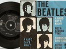 THE BEATLES A HARD DAYS NIGHT EP DANISH 45+PS 1964 THE BLUE EP ODEON GEOS 222
