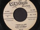 DOUG & FREDDY: I Believe In Love / A Lover's Plea 45 (dj) Oldies