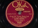 78 RPM -- Cleoma Breaux / Joe Falcon, Okeh 90008, E- Cajun