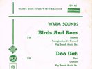 THE WARM SOUNDS * Birds And Bees * deutsche Beat Single Deram Promo