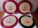 Set of 4 Vintage Red Raven Movie Records 78 RPM Peter Cottontail Easter Chick